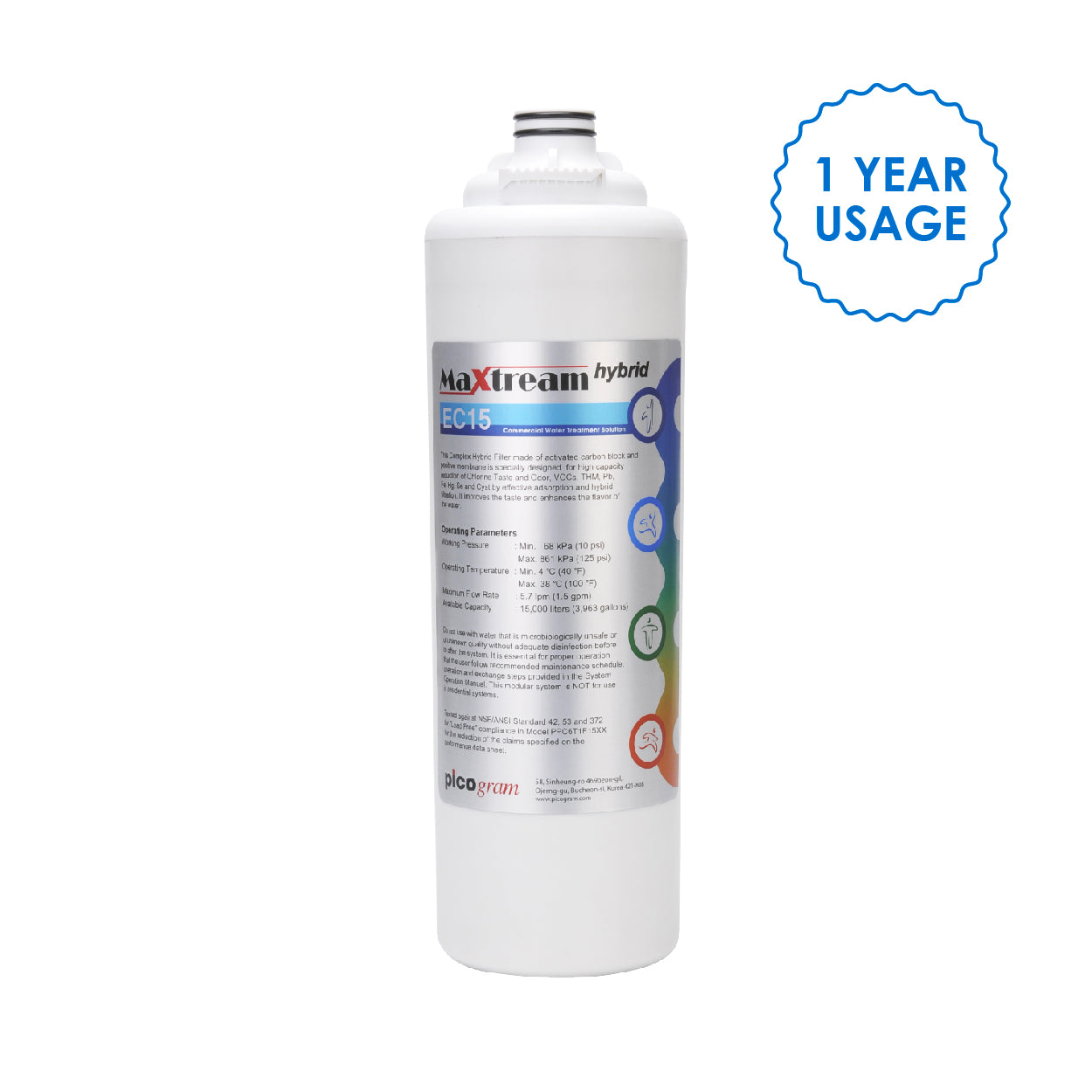 (JAKIM HALAL) Pureal Maxtream Hybrid Commercial Water Purifier Filter Set with 10" Pre-Filter