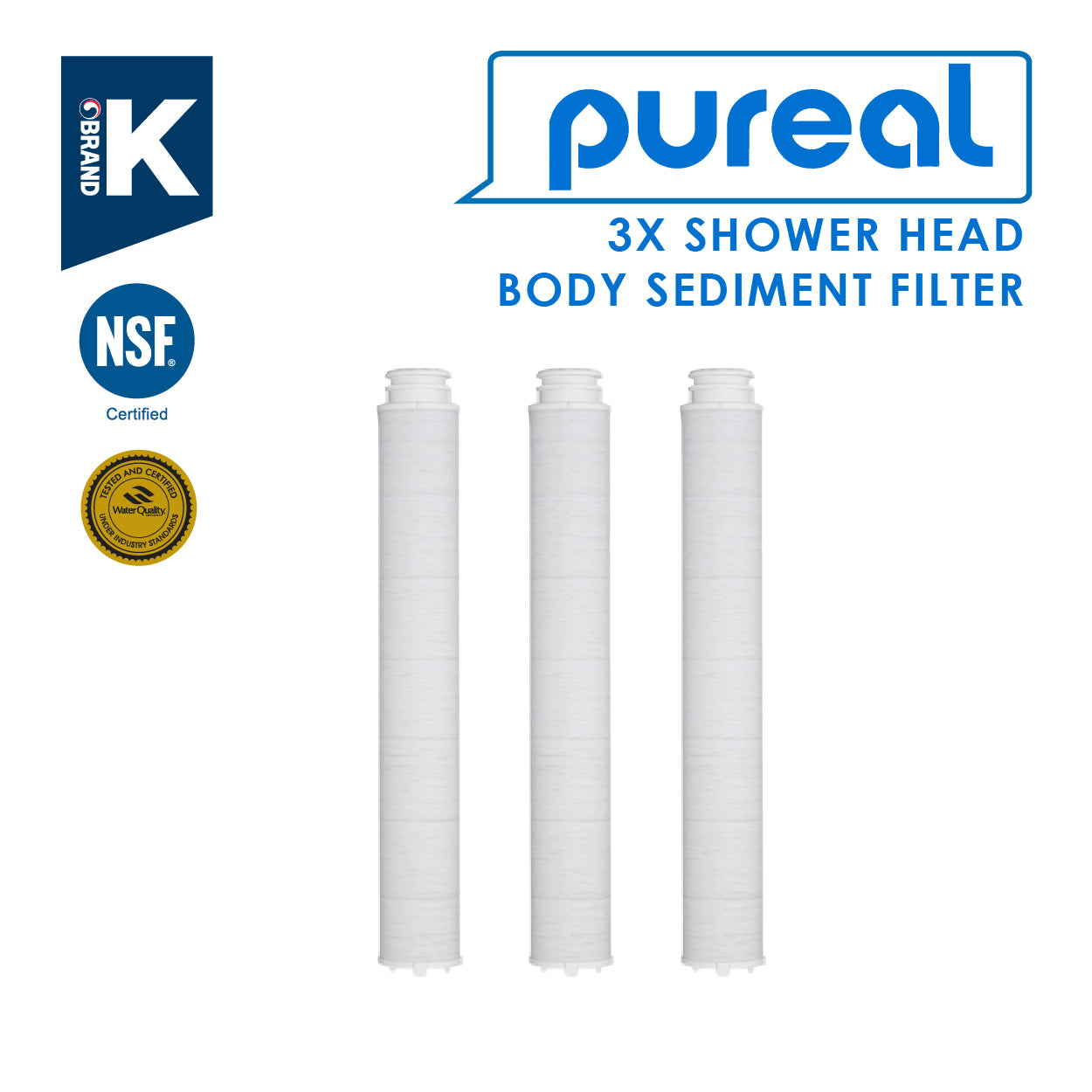 Pureal Travel Filter Shower Handle & Head Cartridge Set