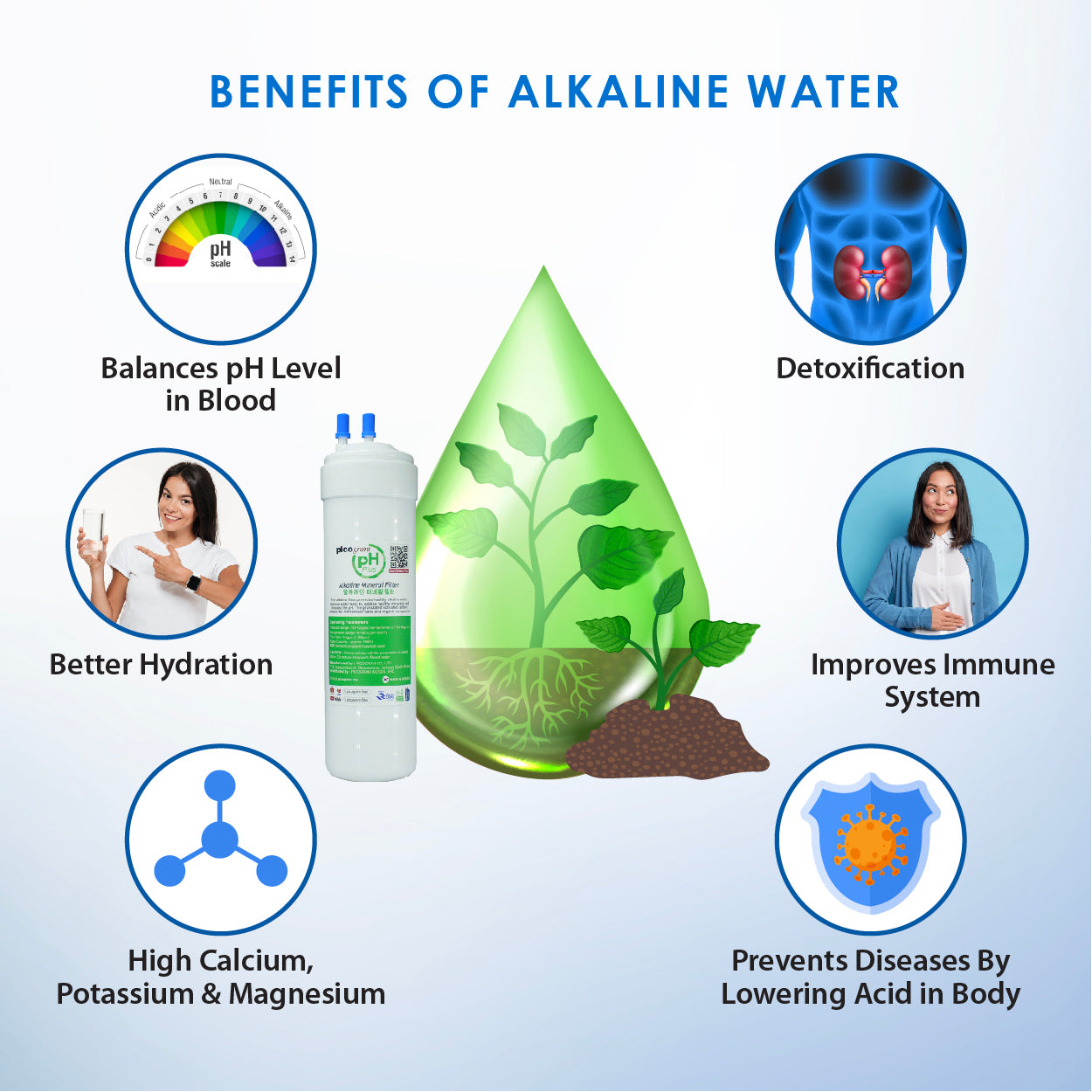 (JAKIM HALAL) Pureal Nano Alkaline Water Purifier - Remove Virus, Bacterial & Lead