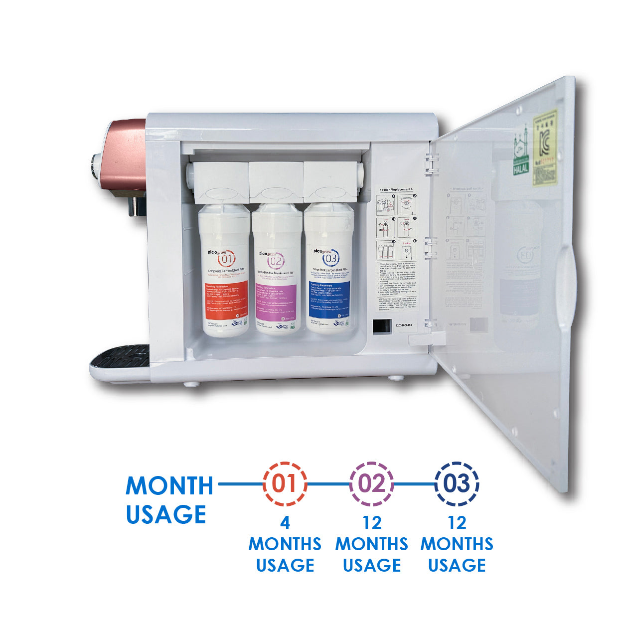 (JAKIM HALAL) Pureal Hot & Ambient Drinking Water Purifier System