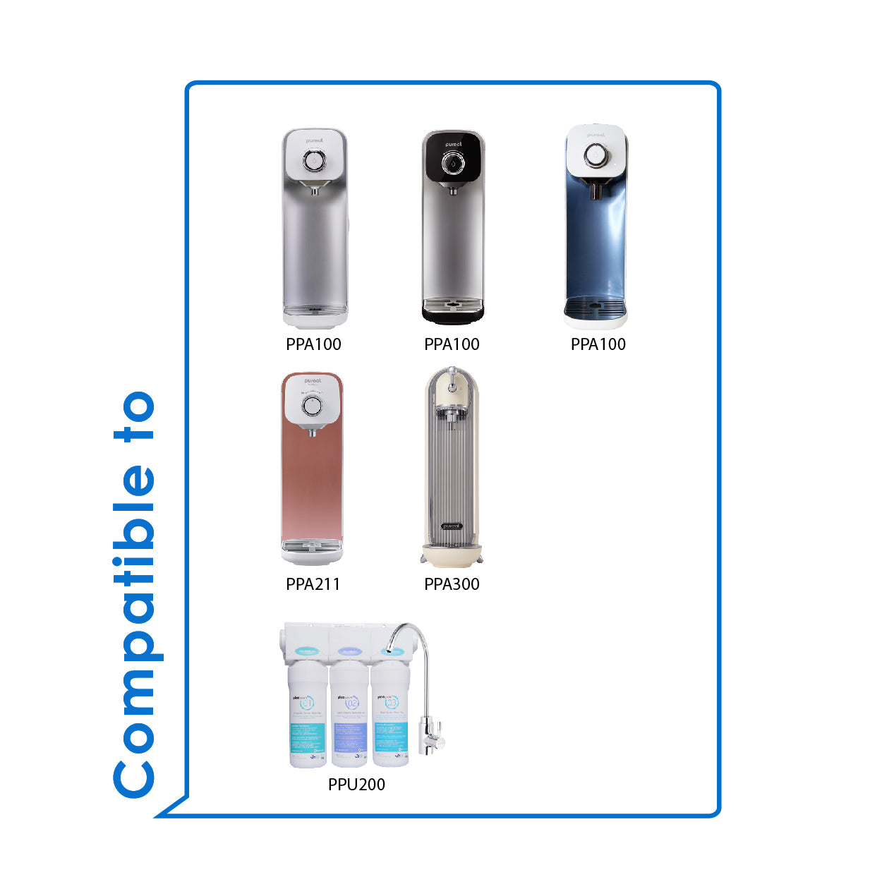 (JAKIM HALAL) Pureal Replacement Filter (5 Pcs) for PPA100/PPU200/PPH200/PPA2111/PPA300