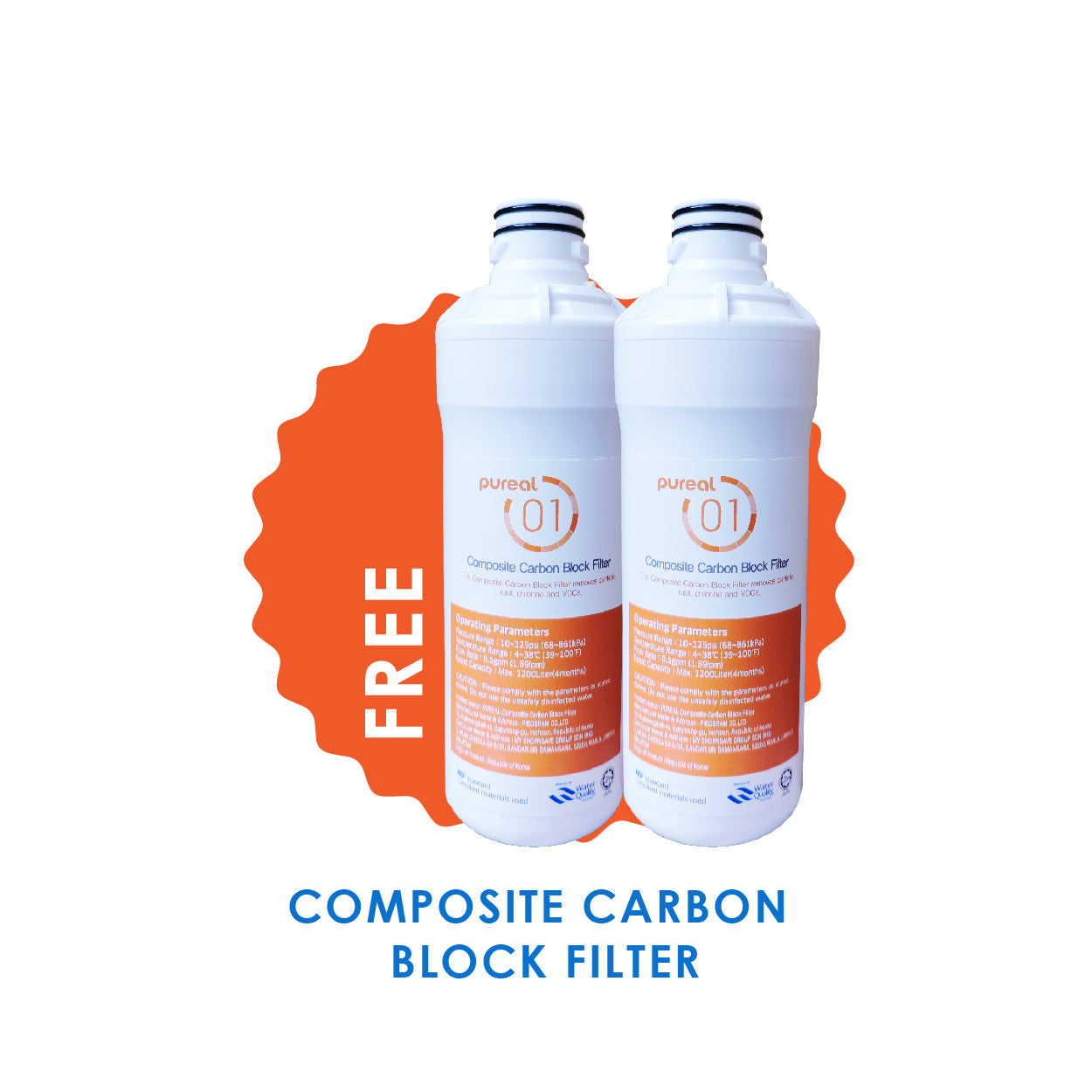 (JAKIM HALAL) Pureal PPU200 UnderSink Water Purifier | Removal for Chemicals, Heavy Metals & Virus