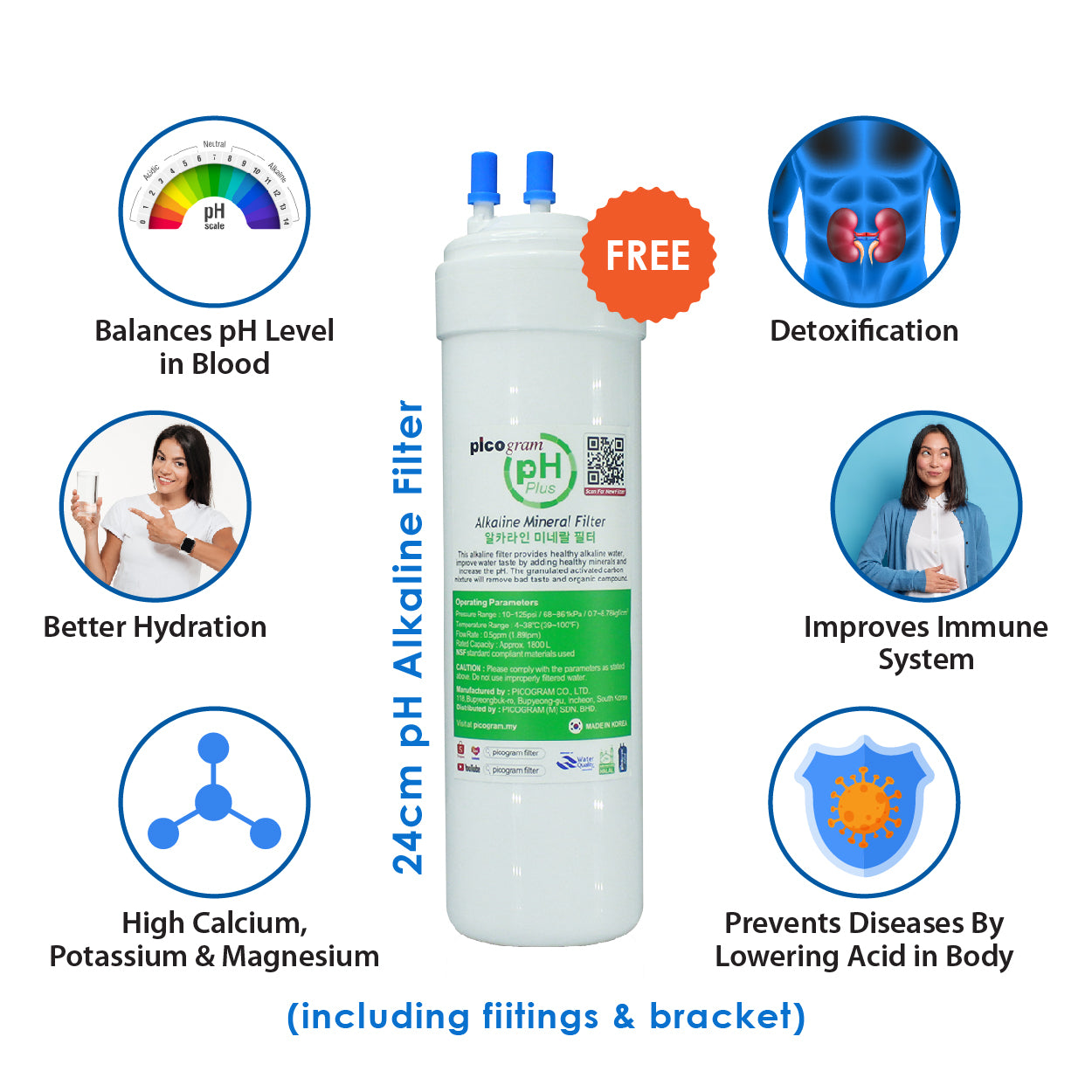 (JAKIM HALAL) Pureal PPU200 UnderSink Water Purifier | Removal for Chemicals, Heavy Metals & Virus