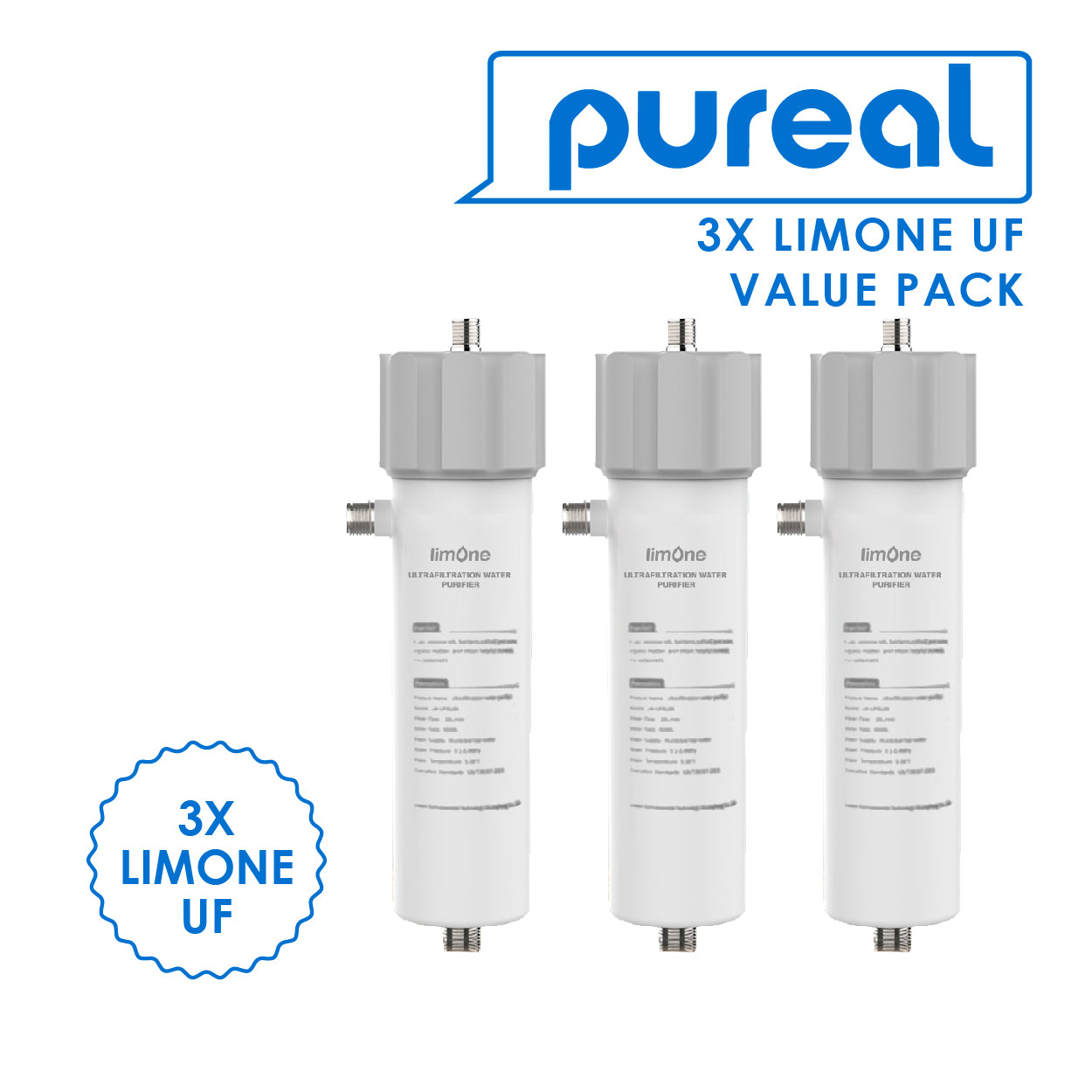 (JAKIM HALAL) Pureal Hybrid Home PPU1000K+Limone UF UnderSink Water Filter System NSF/ANSI 42 & 372