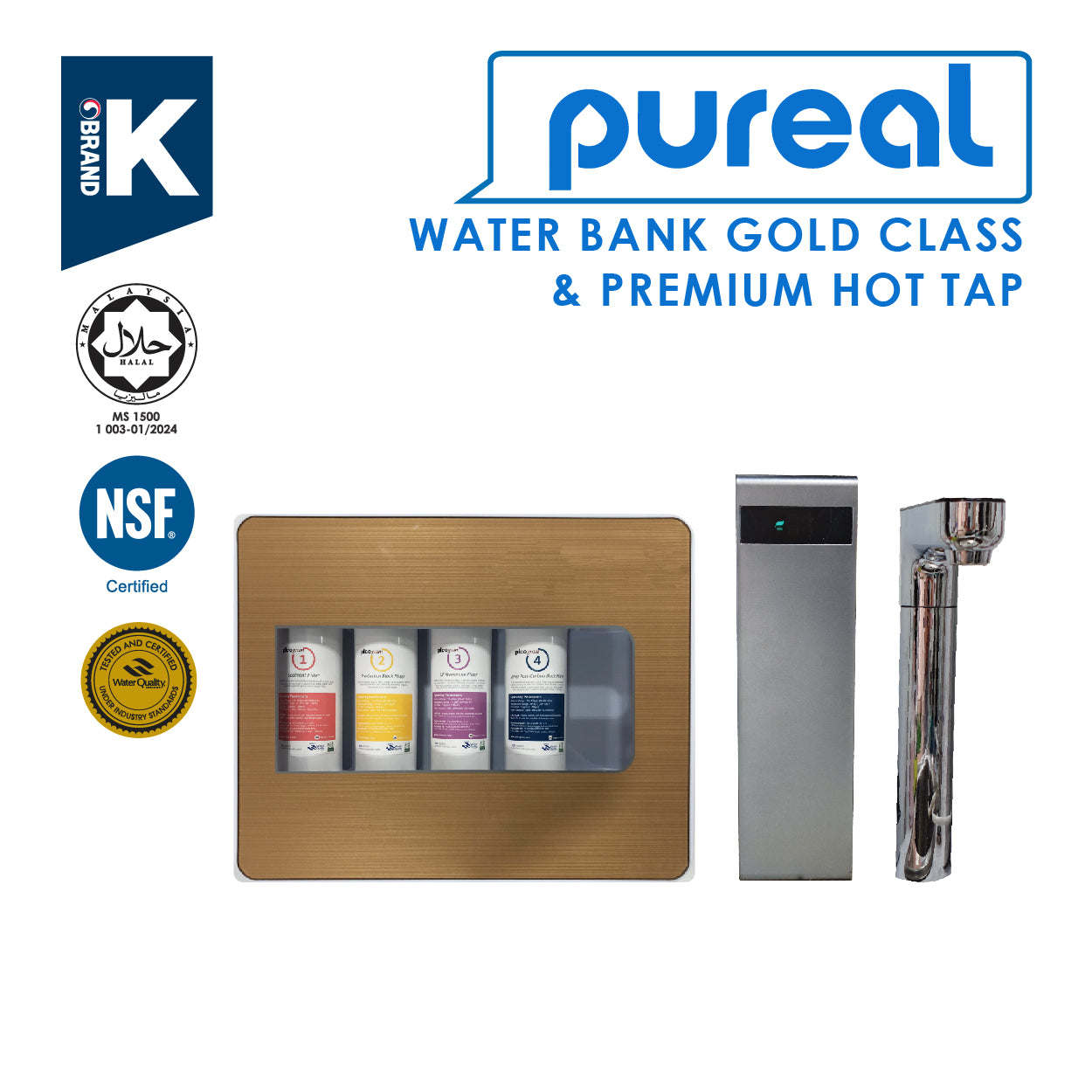 (JAKIM HALAL) Pureal Nano Alkaline Water Bank with Instant Hot Tap