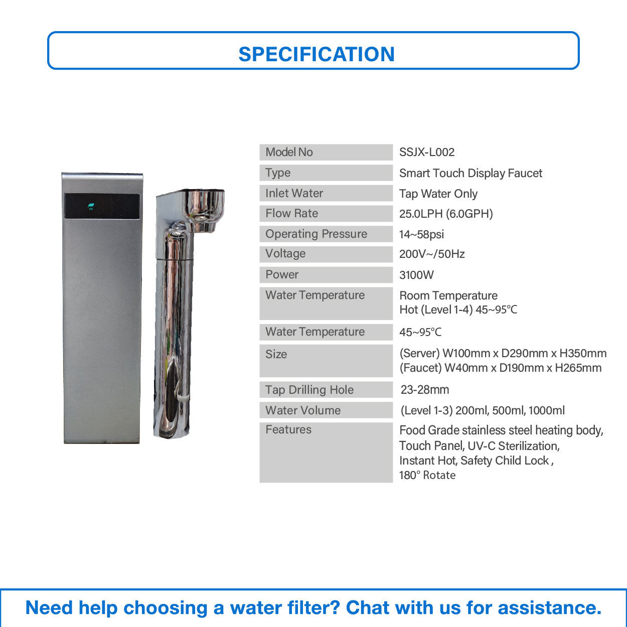 [FREE INSTALLATION](JAKIM HALAL) Pureal Hybrid Home PPU-1020K Undersink with Instant Hot Tap