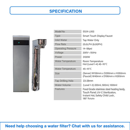 [FREE INSTALLATION](JAKIM HALAL) Pureal Hybrid Home PPU-1020K Undersink with Instant Hot Tap