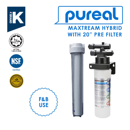 (JAKIM HALAL) Pureal Maxtream Hybrid Commercial  Water Purifier Filter Set with 20&quot; Pre-Filter