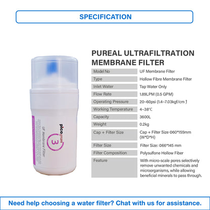 (JAKIM HALAL) Picogram 4&quot; Water Filter Cartridge Compatible to SK, Cuckoo &amp; OEM Water Purifier