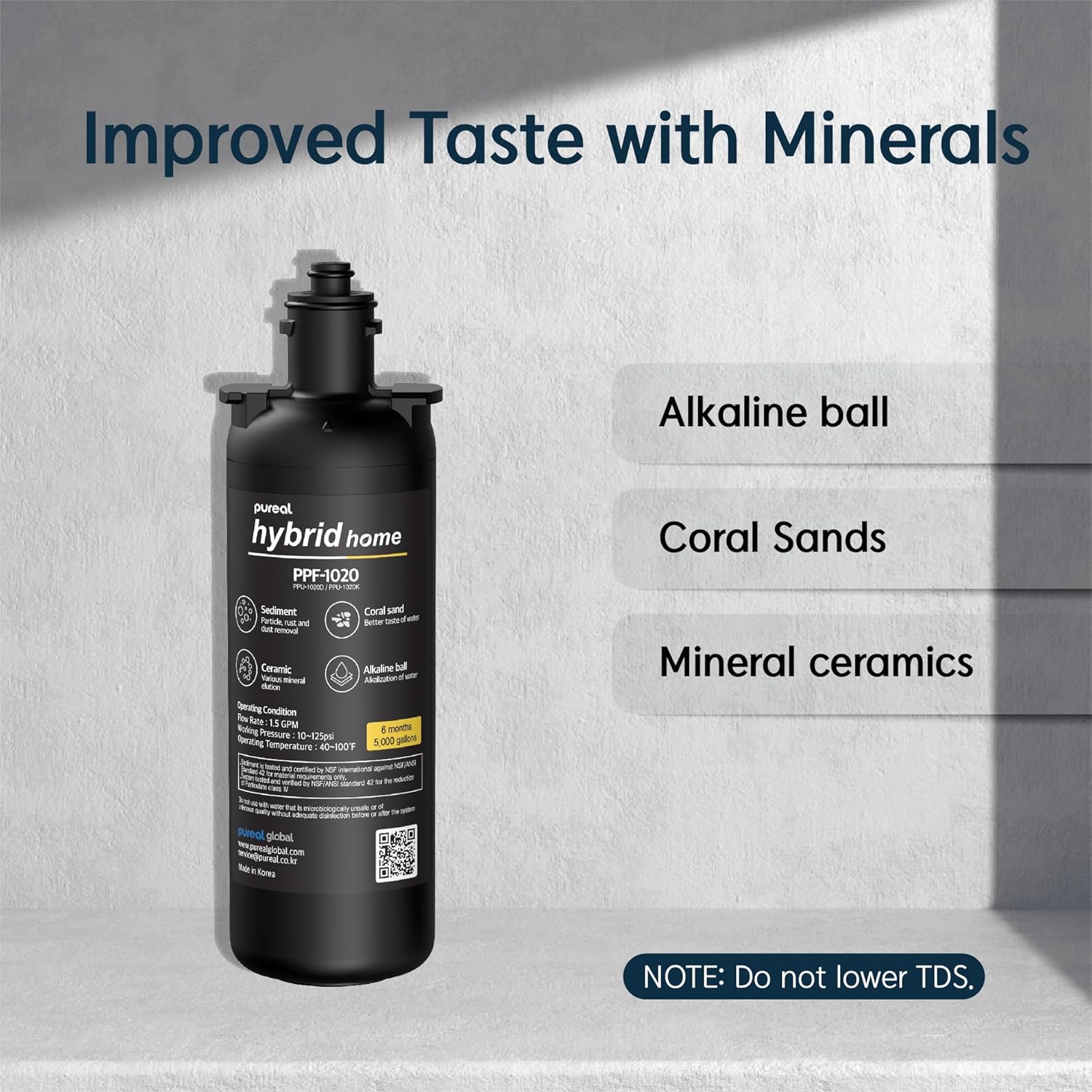 (JAKIM HALAL)Pureal Hybrid Home Sediment Cartridge PPF-1720 suit Everpure/Bevguard/AQUAMOR/Paragon