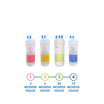(JAKIM HALAL) Pureal Picogram 20cm NS RO Water Filter Cartridges 4pcs Set