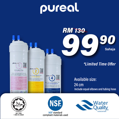 (JAKIM HALAL) Pureal Picogram 24cm DS/PC/SP Water Filter Cartridges Compatible for Midea &amp; etc
