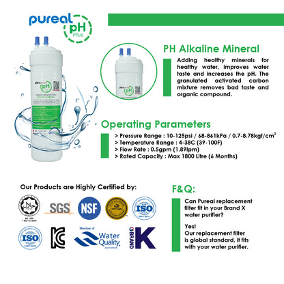 (JAKIM HALAL) Pureal Nano Alkaline Water Purifier - Remove Virus, Bacterial &amp; Lead