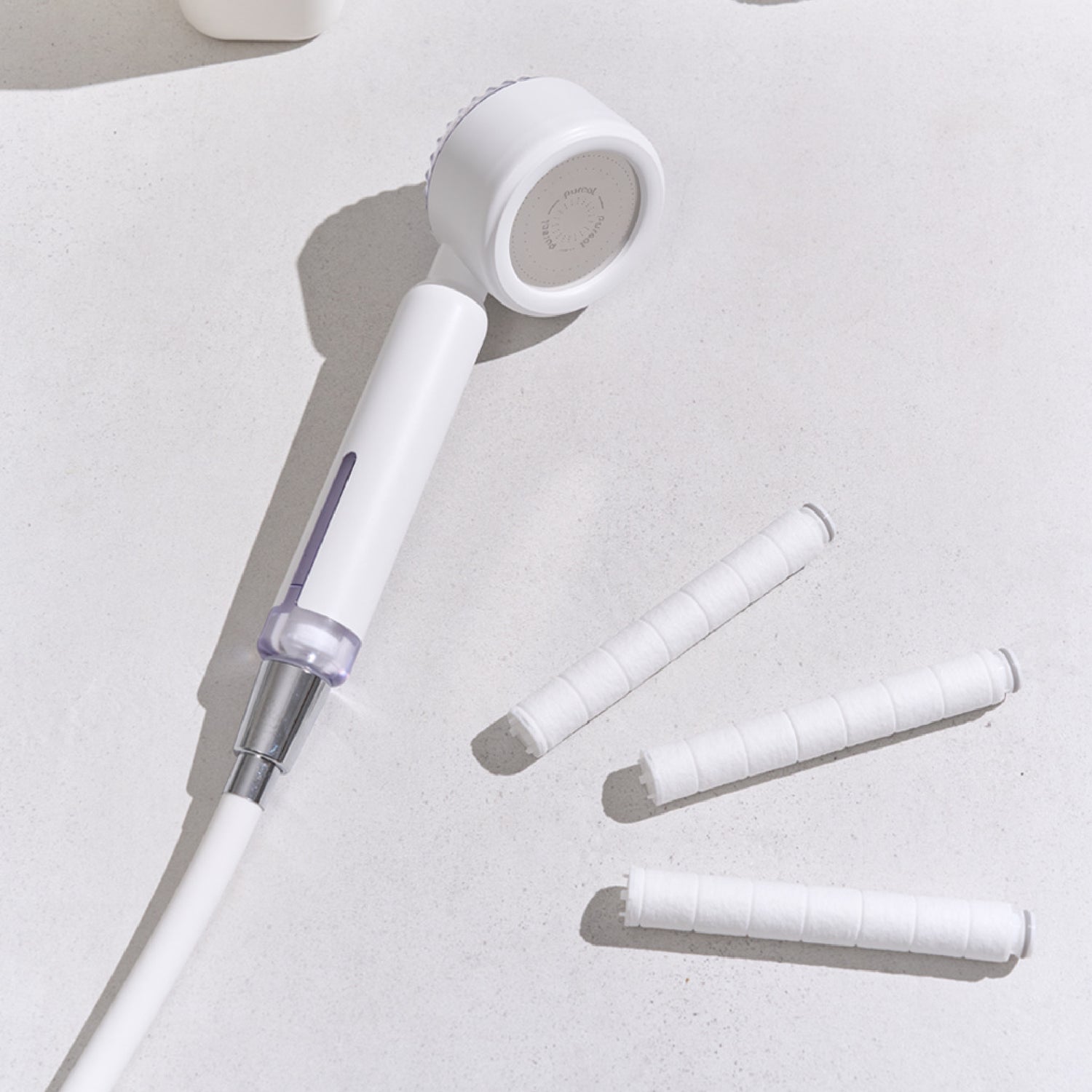 Pureal Travel Filter Shower Handle &amp; Head Cartridge Set