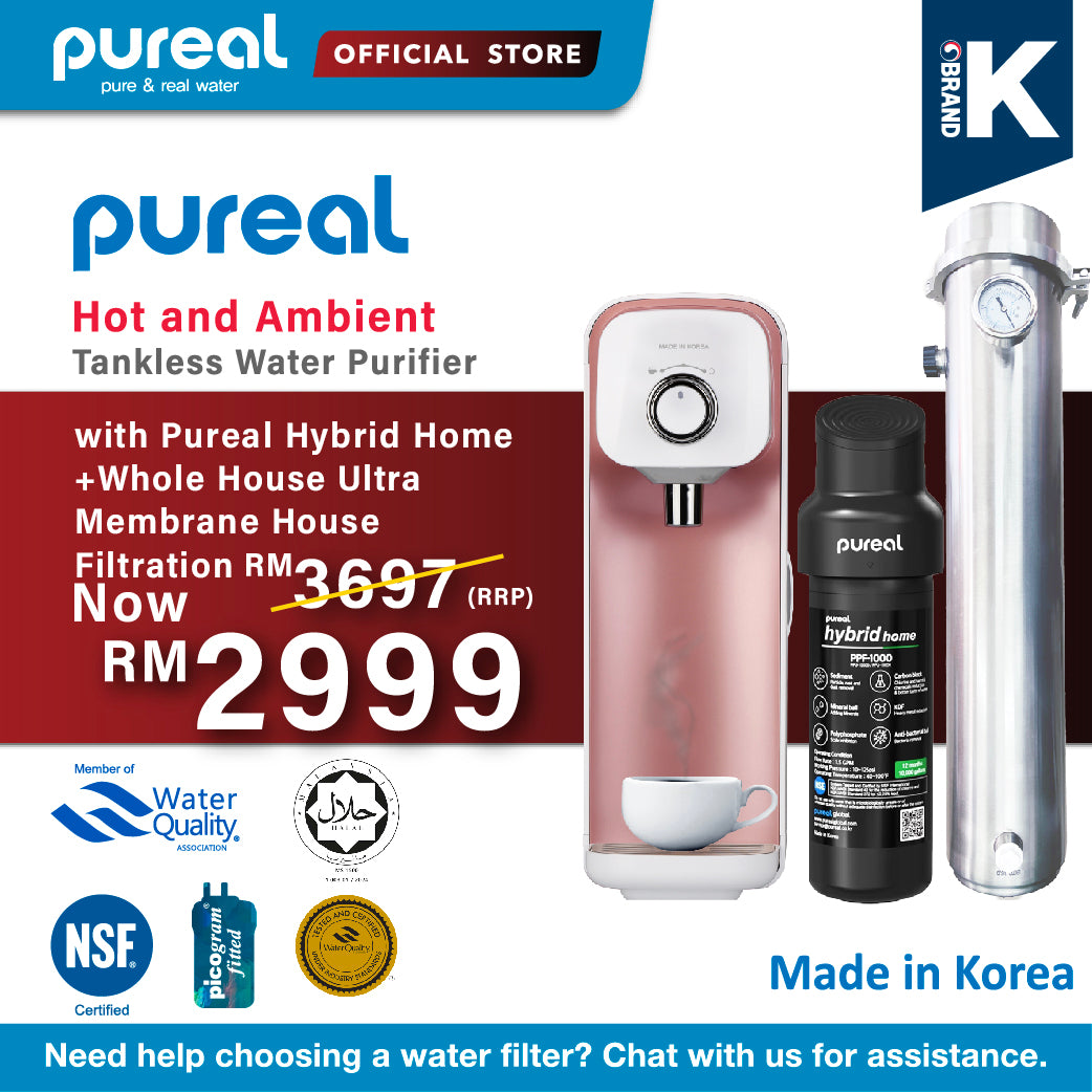 [FREE INSTALLATION](JAKIM HALAL)AIO Pureal Hot &amp; Hybrid Home Water Purifier + Ultra Membrane PLUS Filtration