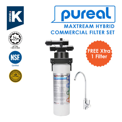 [FREE INSTALLATION &amp; Xtra 1 Filter Limited for 20 unit Only] (JAKIM HALAL) Pureal Maxtream Hybrid Commercial Water Purifier Filter Set
