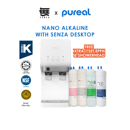 JAKIM HALAL | Senza x Pureal | Desktop / Countertop | 4 Stage | Nano Alkaline | Hot &amp; Cold | Water Dispenser