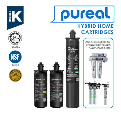 (JAKIM HALAL) Pureal Hybrid Home Cartridge 10&quot; / 17&quot; Compatible Everpure / Bevguard / AQUAMOR / Paragon / Water Filter