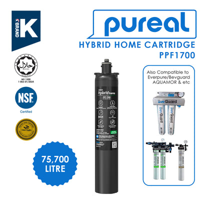 (JAKIM HALAL) Pureal Hybrid Home Cartridge 10&quot; / 17&quot; Compatible Everpure / Bevguard / AQUAMOR / Paragon / Water Filter