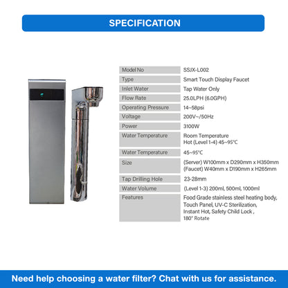 [FREE INSTALLATION](JAKIM HALAL) Pureal PPU 200 Undersink Water Filter with Instant Hot Tap