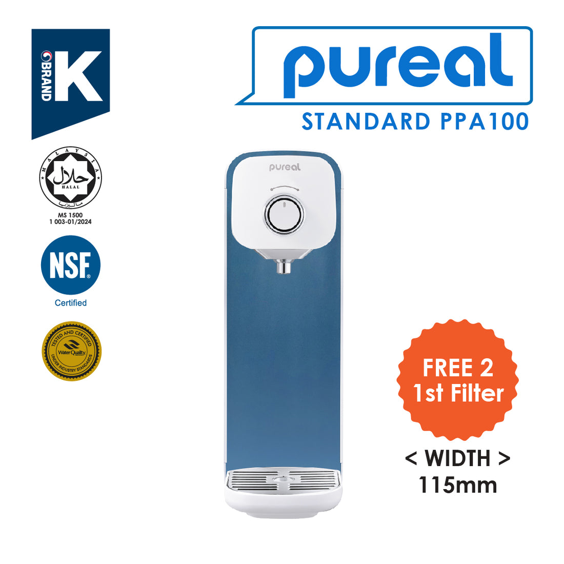 (JAKIM HALAL) Pureal Standard PPA100 Ambient Water Purifier System