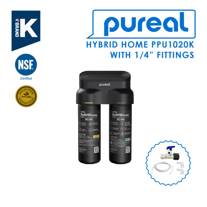 (JAKIM HALAL) Pureal Hybrid Home PPU-1020K with 1/4&quot; Fittings Undersink Water Filter NSF certified