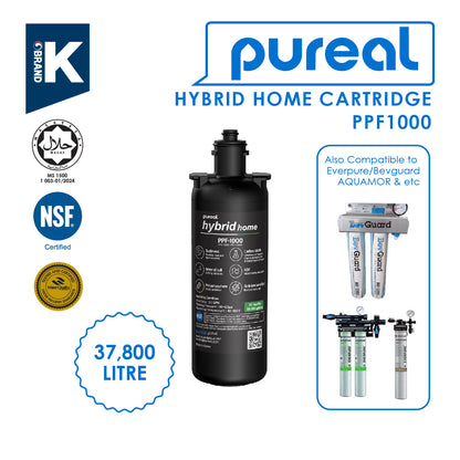 (JAKIM HALAL) Pureal Hybrid Home PPU1020K UnderSink Water Filter 38,000L, Food Preparation, Boiler, Coffee machine