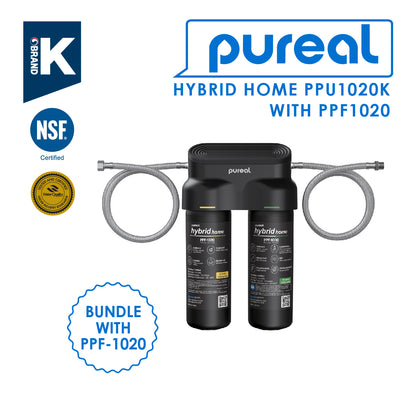 (JAKIM HALAL) [Combo with PPF-1020] Pureal Hybrid Home PPU1020K UnderSink Water Filter 38,000L