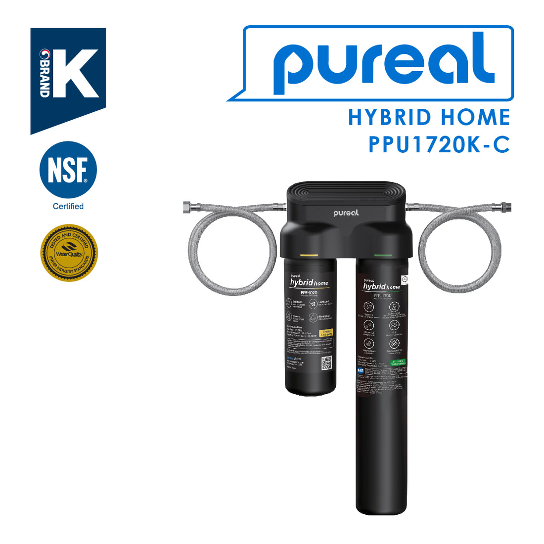 Pureal Hybrid Home Under Sink Water Filter PPU1720K-C suitable for F&amp;B usage