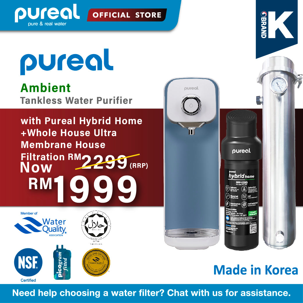 [FREE INSTALLATION] (JAKIM HALAL) AIO Pureal PPA100 &amp; Hybrid Home PPU-1000K + Ultra Membrane PLUS Filtration