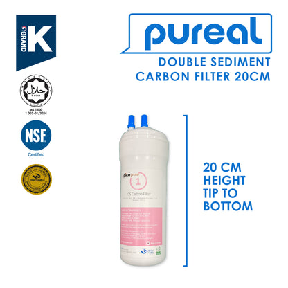 (JAKIM HALAL) Pureal Picogram 20cm Replacement Filter Water Filter compatible to coway/cuckoo