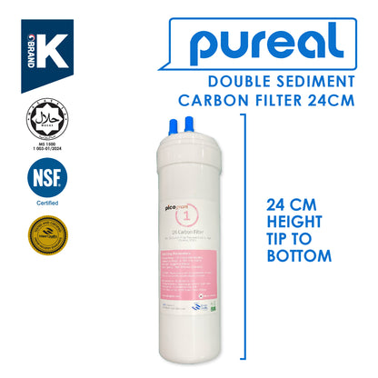 (JAKIM HALAL) Pureal Picogram 24cm Replacement Filter Water Filter compatible to coway/midea