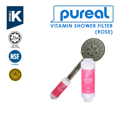 Pureal Vitamin Shower Filter Remove Chlorine/ Help with Skin Problem/ Moisture Skin