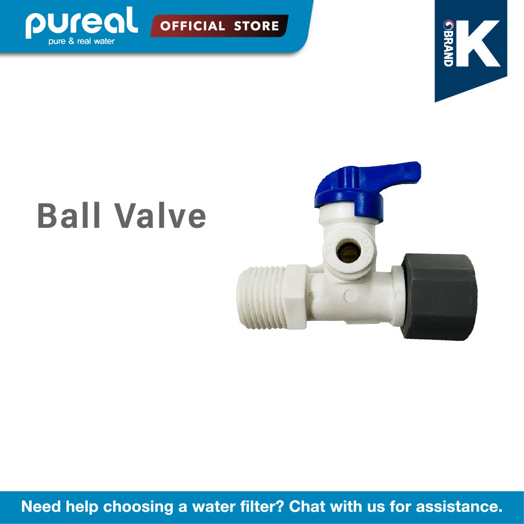 Pureal Hybrid Home Fitting [Stem Elbow 3/8&quot;-1/4&quot; (4se6) 2pcs , Ball Valve 1pc, 3 meter 1/4 tube hose]