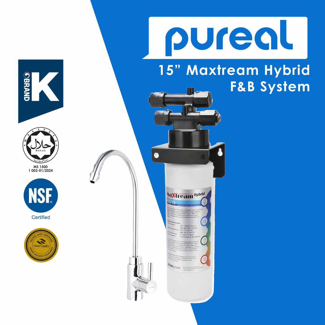 (Jakim Halal Certified) Experience Unrivaled Purity with the Maxtream Hybrid Water Filtration System - The Heartbeat of Your F&amp;B Operation
