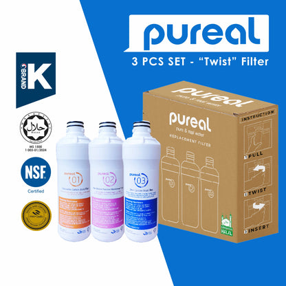 (Jakim Halal Certified) Pureal Replacement Filters for Pureal PPA100, Pureal PPU200, PPA2111, PPH200, PPA300