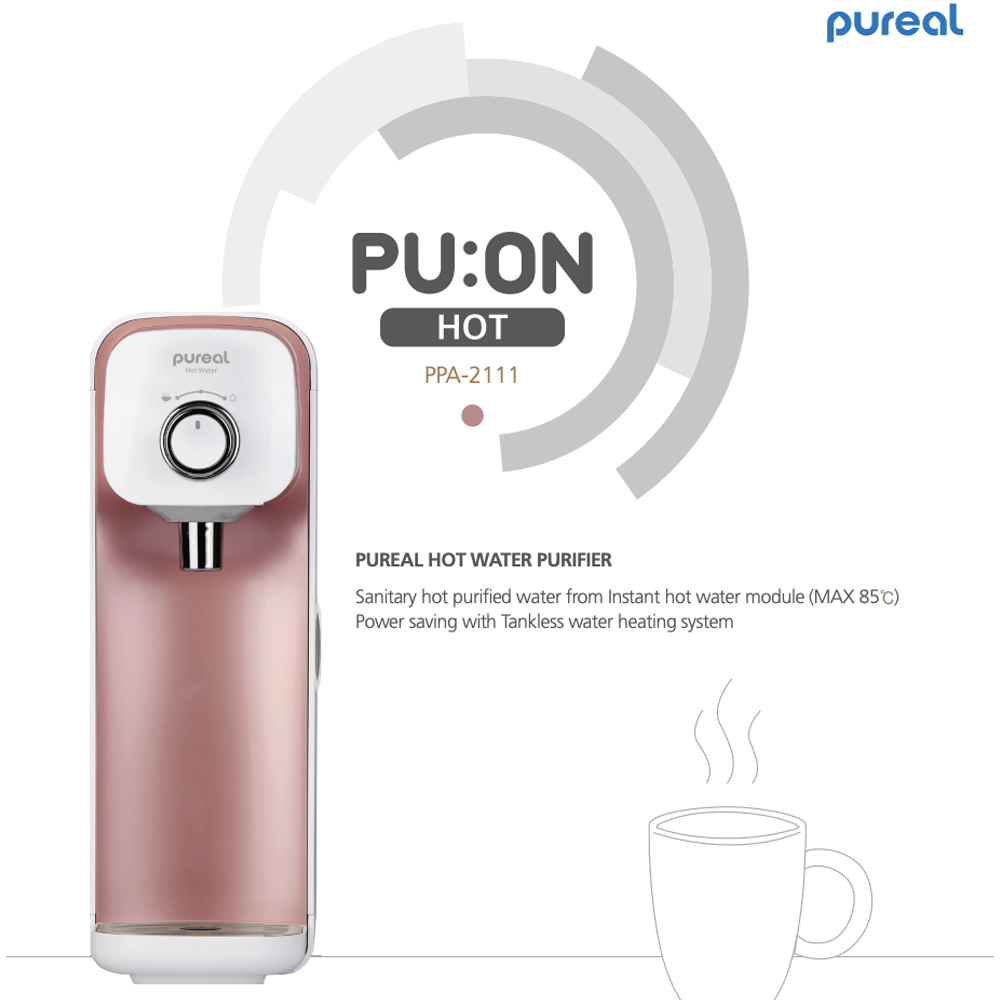 (FREE Undersink System) Pureal Hot &amp; Ambient Tankless Pureal Water Purifier Water Dispenser, Every drop is fresh &amp; healthy water!