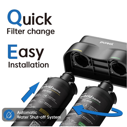 (JAKIM HALAL) [PWP PPF-1020] Pureal Hybrid Home PPU1020K UnderSink Water Filter 38,000L