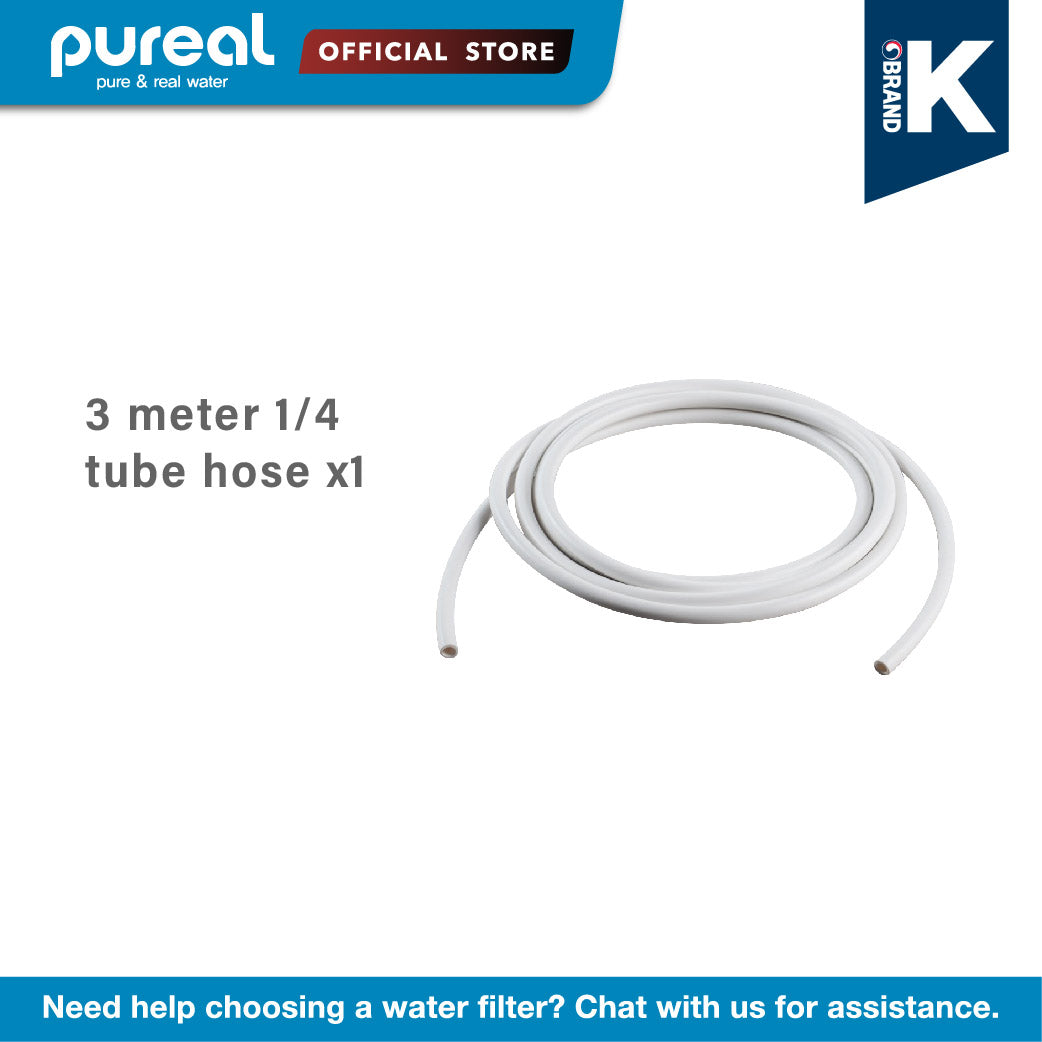 Pureal Hybrid Home Fitting [Stem Elbow 3/8&quot;-1/4&quot; (4se6) 2pcs , Ball Valve 1pc, 3 meter 1/4 tube hose]